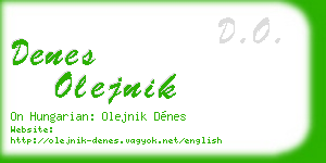denes olejnik business card